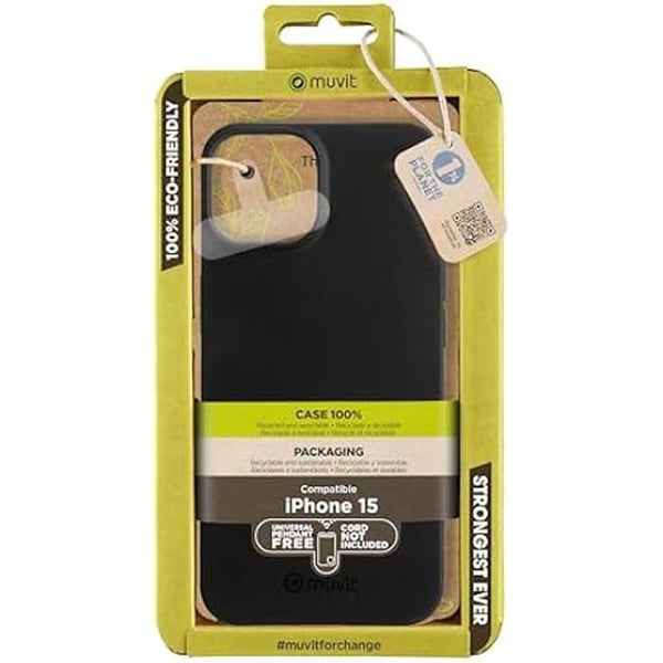 Coque - MUVIT - iPhone 15 - Silikon - Återvunnen - Mjuk