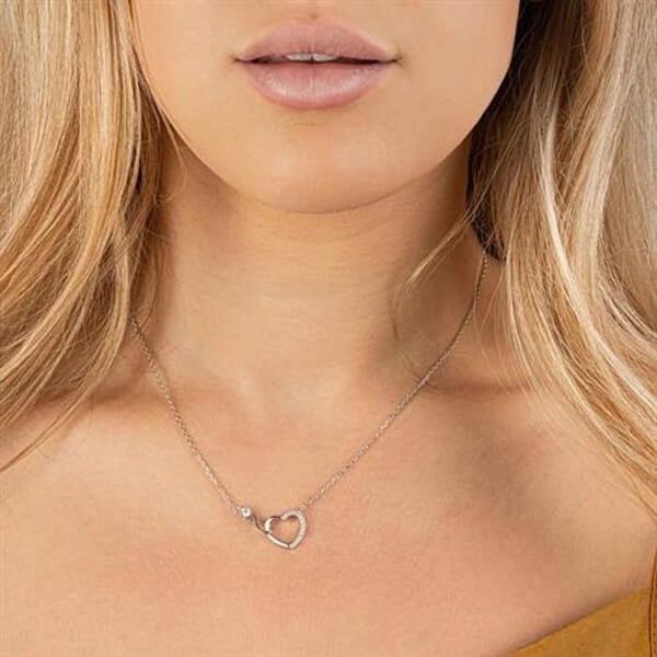 Romantisk sølvcollier Infinity Love AJNA0011