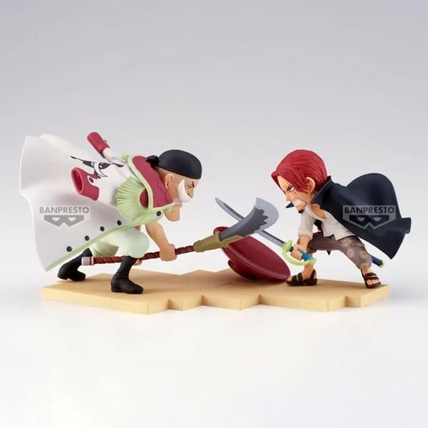 Figur - BANDAI - WCF Log Stories Edward Newgate vs Shanks - One Piece - hvid/sort/rød - Samlerudgave