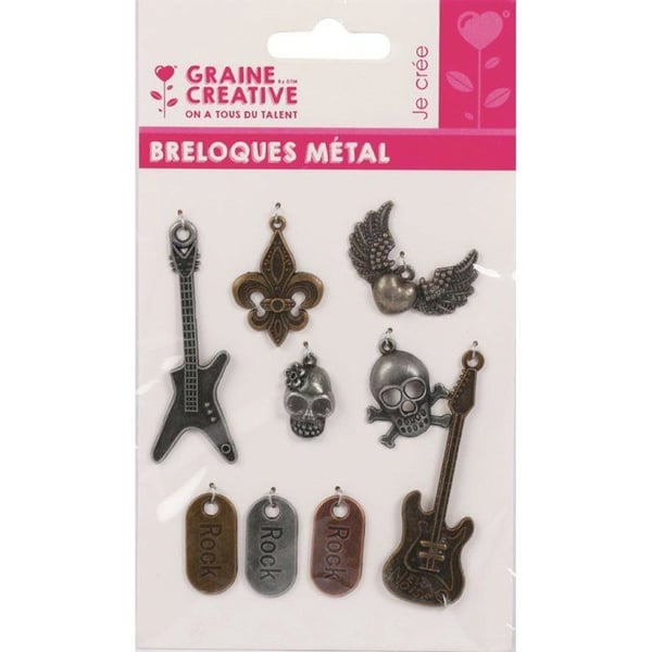 SACHET MED 9 ROCK METAL CHARMS