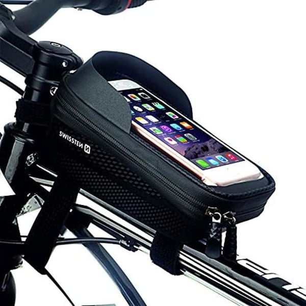 Vandtæt telefonholder - SWISSTEN - Sort - Vandtæt - Praktisk - Til cykel