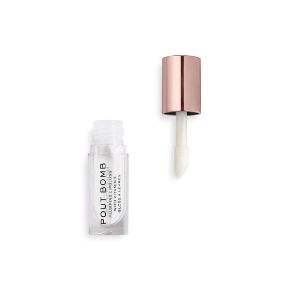 Gloss til læber - Makeup Revolution London - Pout Bomb - 4,6 Ml - Transparent - Maksimal volumen
