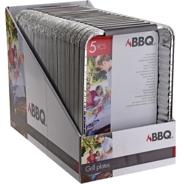 Aluminium BBQ Pan Set - Silver - 5 delar