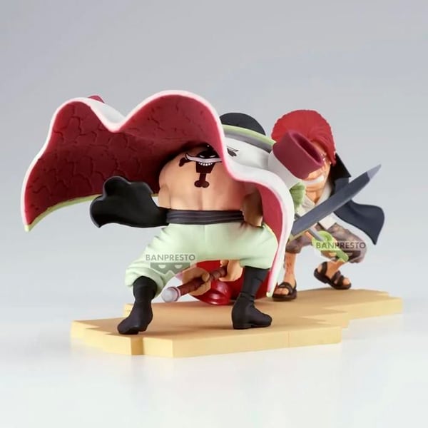 Figur - BANDAI - WCF Log Stories Edward Newgate vs Shanks - One Piece - hvid/sort/rød - Samlerudgave