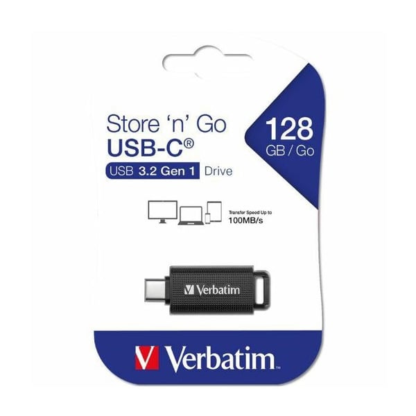 Verbatim Store 'n' Go USB-C® USB-minne 128 GB svart 49459 USB-C® (USB 3.2 Gen 1)