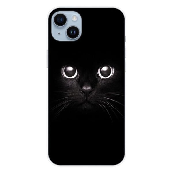 Tryckt silikonfodral som är kompatibelt med Apple iPhone 15 Plus Cat-ögon