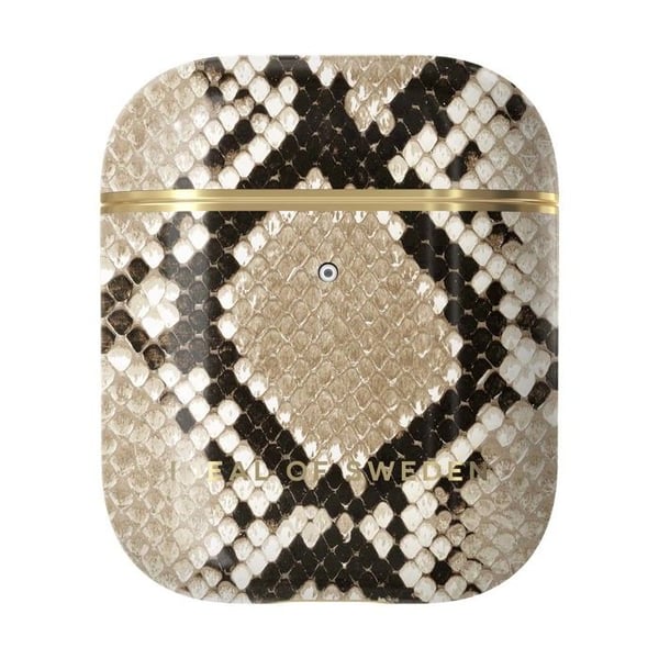 Fodral för AirPods 1 / 2 Mönster Sahara Snake Ultra-Chic IDEAL OF SWEDEN Brun