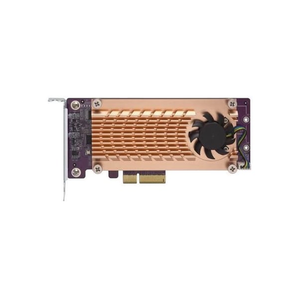 M.2 till PCI-adapter - QNAP SYSTEMS - QM2-2S-220A - Guld - PCIe 2.0 - M.2 22110/2280