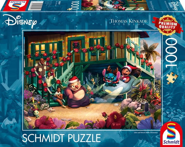 Pussel - SCHMIDT SPIELE - DISNEY, Lilo och Stitch Aloha Jul - 1000 bitar - Från 12 år