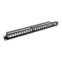 Anslutningspanel - MicroConnect - 1U - 24 portar - Svart
