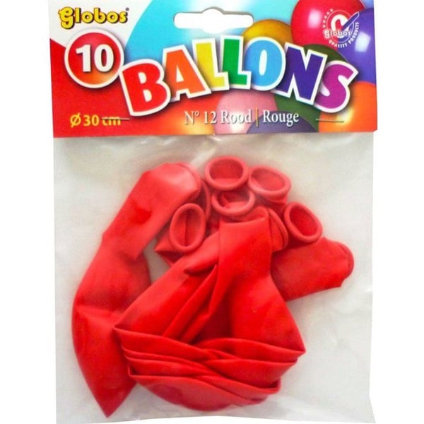 Graine Créative - Röda uppblåsbara ballonger 10 stycken