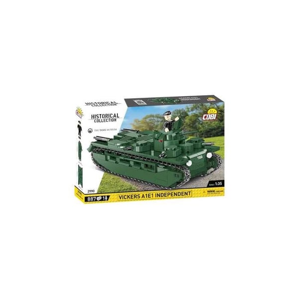 Modellsats - COBI - 2990 - VICKERS A1E1 INDEPENDENT - Plast - Att montera själv - Grön