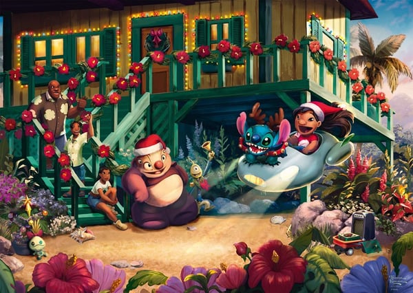 Pussel - SCHMIDT SPIELE - DISNEY, Lilo och Stitch Aloha Jul - 1000 bitar - Från 12 år