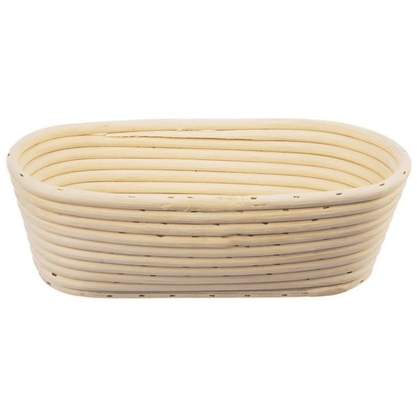 Brødkurv i rattan - ORION - 32x15x9 cm - 1,5 kg - Beige - Bladmotiv - Naturlig rattan - Alsidig