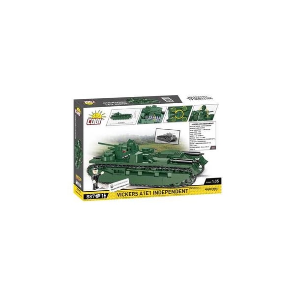 Modellsats - COBI - 2990 - VICKERS A1E1 INDEPENDENT - Plast - Att montera själv - Grön