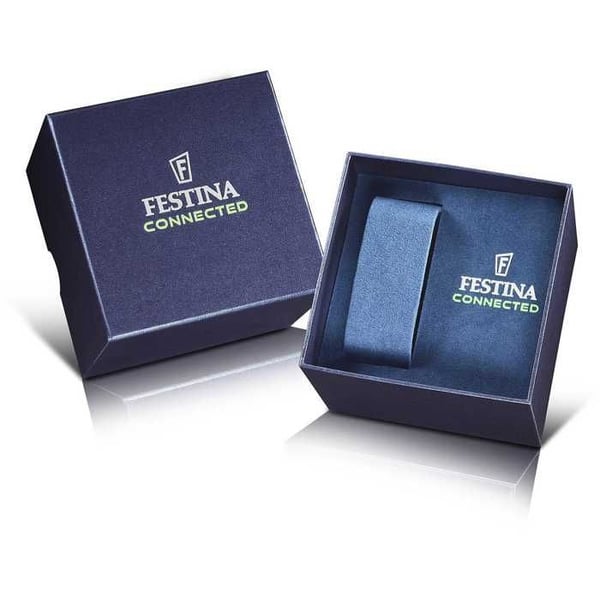 Ur - FESTINA - F23000 Connected D - Sølv titanium - Gummirem - Sport herre