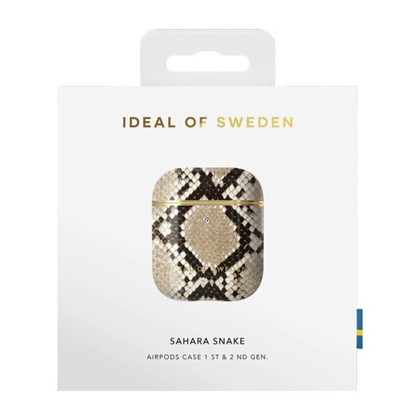 Fodral för AirPods 1 / 2 Mönster Sahara Snake Ultra-Chic IDEAL OF SWEDEN Brun