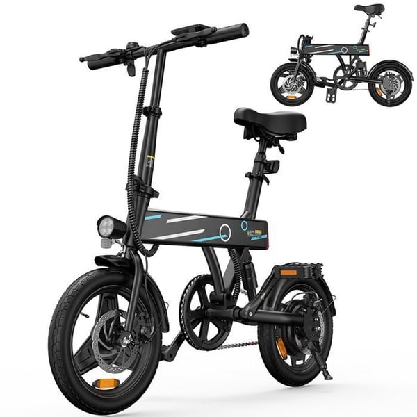Fällbar Elcykel - iScooter EB1 - 500W - 40 km Räckvidd - Batteri 36V 7.8Ah
