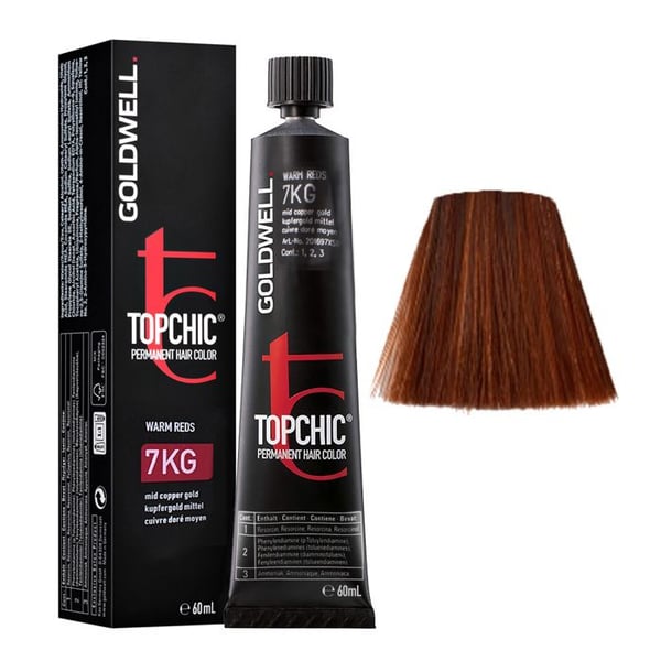 Goldwell Top Chic 7KG Mid Copper Gold Warm Reds Permanent Hårfärg 60ml.