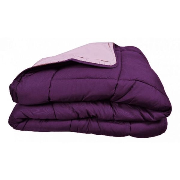 Couette varm Bicolore Microfiber-serie "Cocoon Brand säker - Norm NF EN ISO 12952" alla mått Toison d'or - Cocoon Plommon Lila