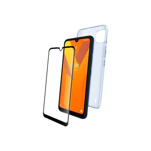 Skyddspaket - WIKO - Y62 - Transparent mjuk skal - Glas skärmskydd - TPU