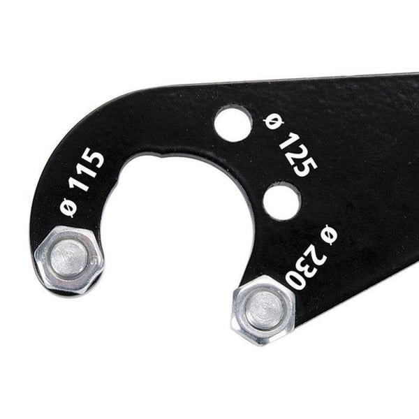 Skiftnyckel för slipmaskiner - WOLFCRAFT - Universal - Variabelt avstånd 30 till 35 mm - Diameter 4 mm