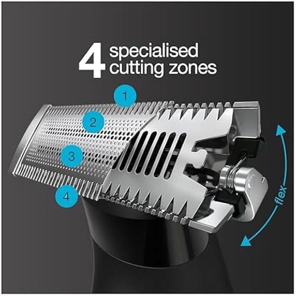 Skäggtrimmer - BRAUN - XT3100 - 4D-blad - Vattentät - Trådlös