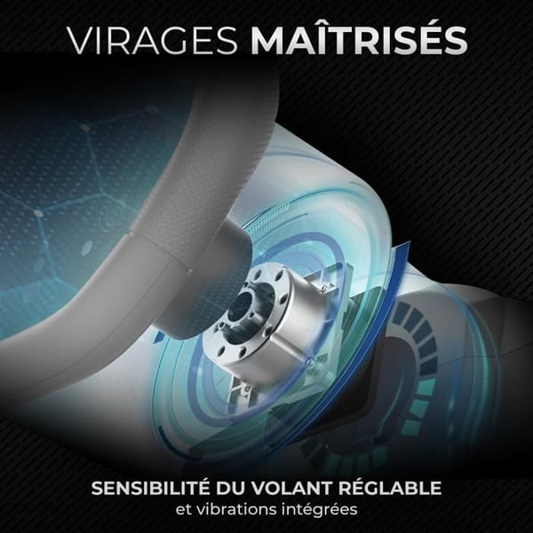 Volant gaming - SPIRIT OF GAMER - Race Wheel Pro 5 - Volant 25,5 cm - Multi-plattform - Rotation 270°