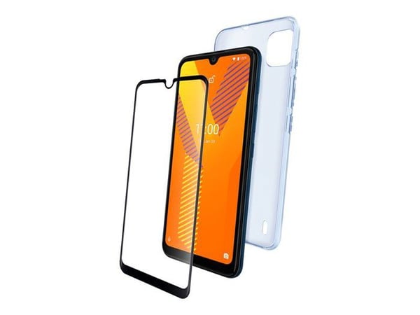 Skyddspaket - WIKO - Y62 - Transparent mjuk skal - Glas skärmskydd - TPU