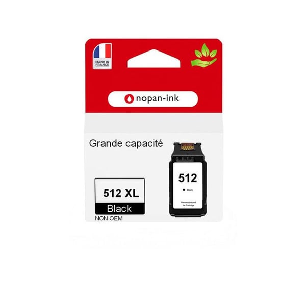 Återvunnen bläckpatron - NOPAN-INK - PG512XL - Svart - 16 ml - Kompatibel med Canon PIXMA