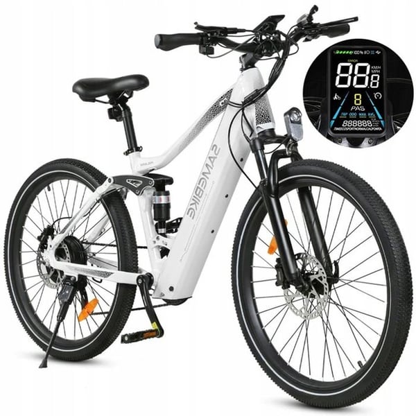 Sähköinen Maastopyörä - SAMEBIKE - XD26-II-FT-WH - 48V 14Ah - 25km/h - 26 tuumaa