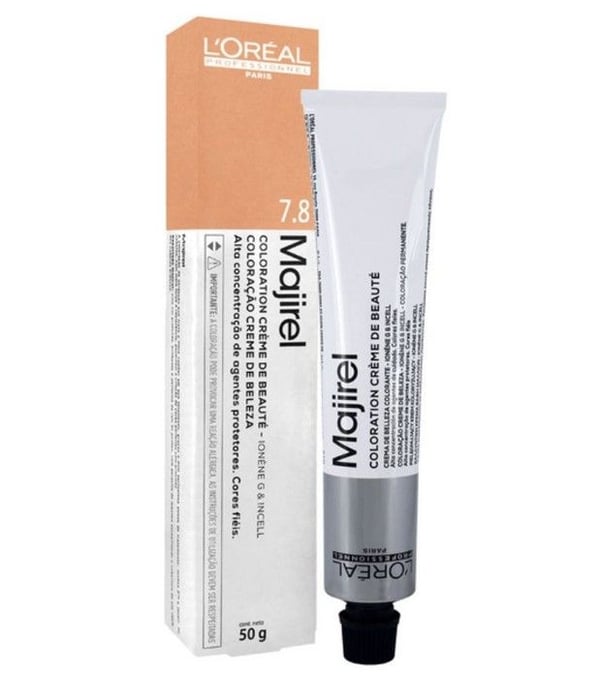 Permanent färgning - L'Oréal Professionnel - 7.8 Mocca Blond - Kräm 50ml - 100% vit hårtäckning