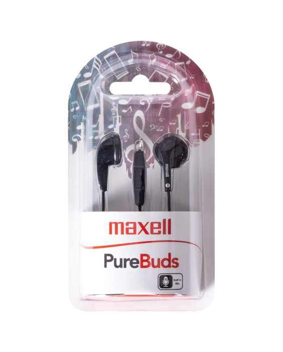 Hörlurar - MAXELL - In-ear - Trådad - Svart - 1,2 meter med mikrofon