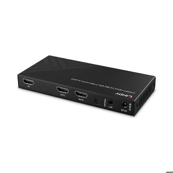 LINDY Splitter HDMI 2.1 8K 60Hz 2 utgångar