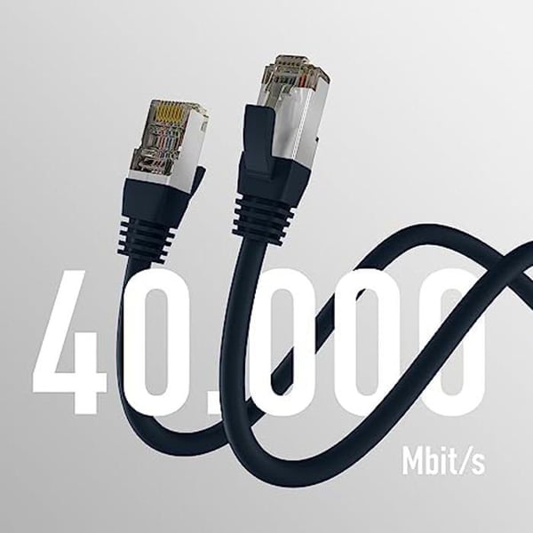 CAT8.1 patchkabel - EFB-Elektronik - 1,5 m - RJ45 S/FTP - PoE - Svart