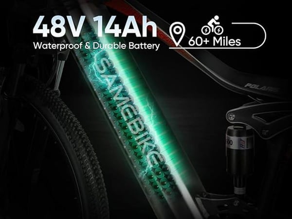 Sähköinen Maastopyörä - SAMEBIKE - XD26-II-FT-WH - 48V 14Ah - 25km/h - 26 tuumaa