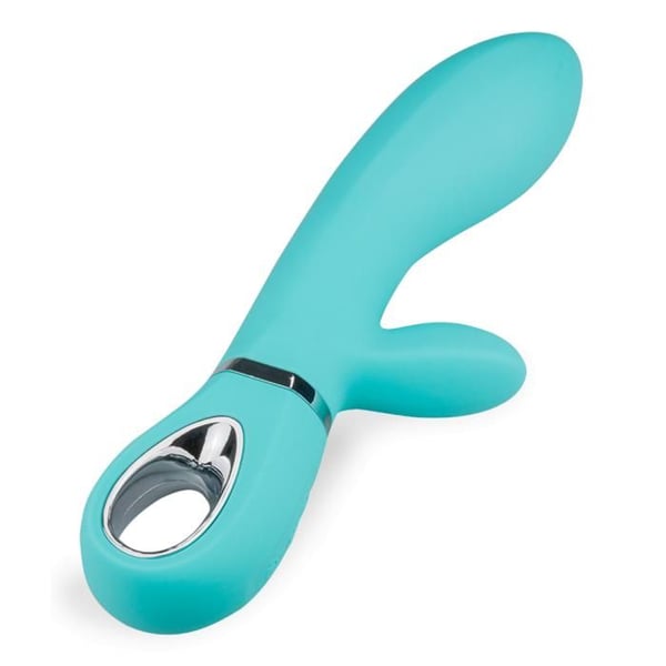 Kaninhoppare vibrator Comfort och Hortensia - Turkos