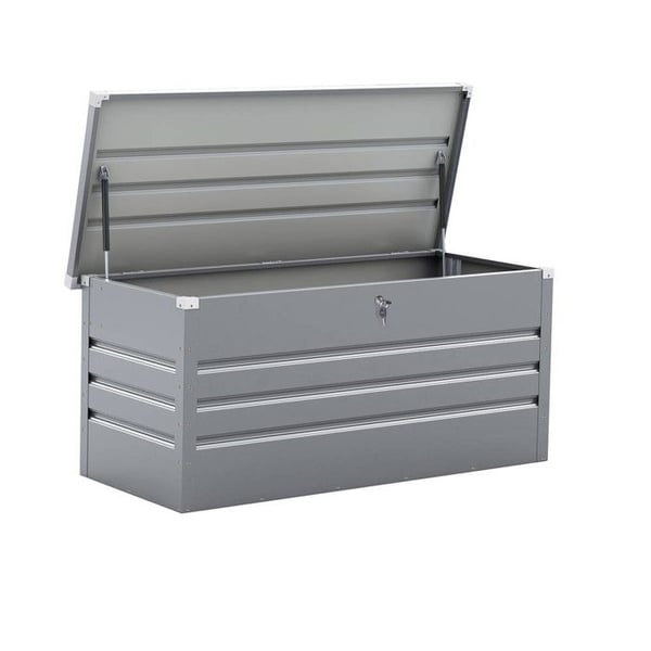 Trädgårdskista Metall "Store" 680L - silver
