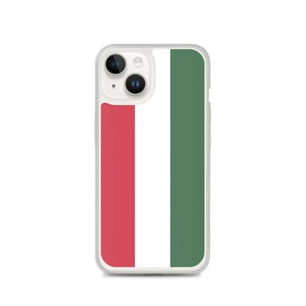 Telefonfoder - PIXELFORMA - Ungerns flagga - Kompatibel med iPhone 14 - Mjuk - Stötabsorberande