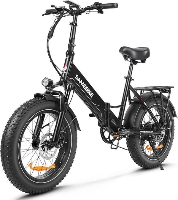 Elcykel - SAMEBIKE - LOTDM200-II-FT-BK - 48V 13Ah - Räckvidd 60-120 km - 20 tum