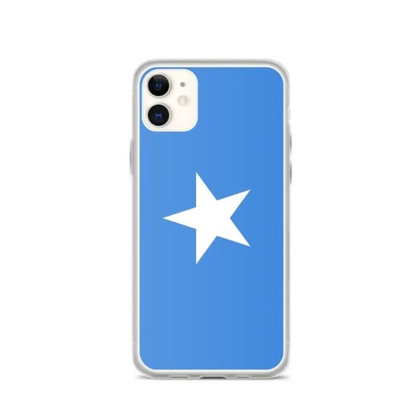 Mobilskydd – Somalias flagga – Kompatibel med iPhone 11 – Mjuk plånbok – Motståndskraftig och stötabsorberande – Silikon – Pixelforma