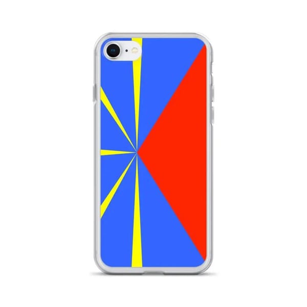 Telefonfodral - PIXELFORMA - Flagga för La Réunion - Kompatibel med iPhone 8 - Mjuk - Stötsäker