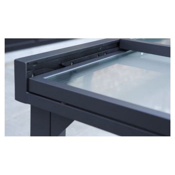 Modulo T 8/12 Helglas Antracitgrå Trädgårdsbord Wilsa Garden