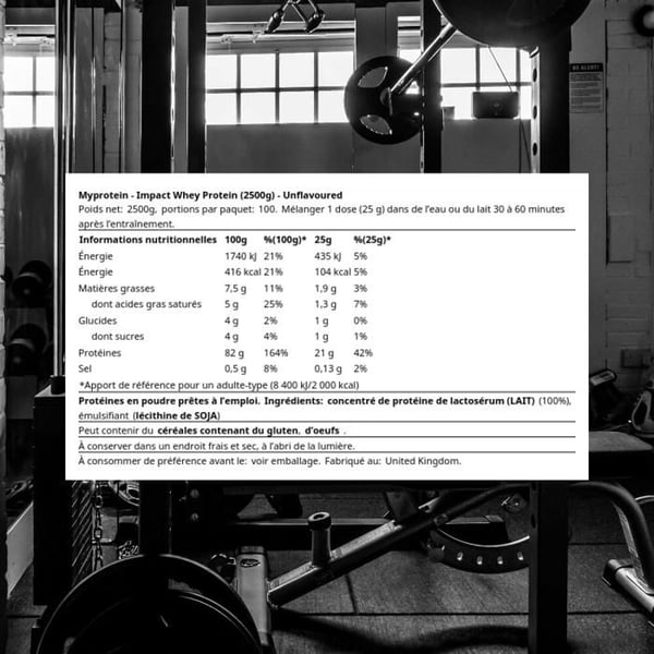 Impact Whey Protein - Ofärgad 2.5 KG - MyProtein