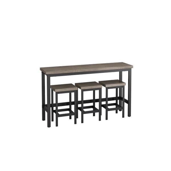 Køkkenbord - MUVOE - 148 cm - 3 barstole - MDF og metal - Moderne design