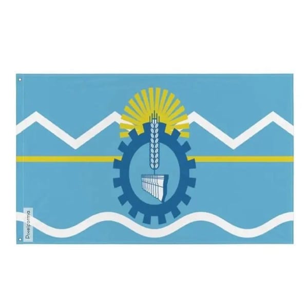 Chubuts flagga – 90 x 150 cm – Hållbar polyester – 2 metallöglor – Inomhus / Utomhus – Pixelforma
