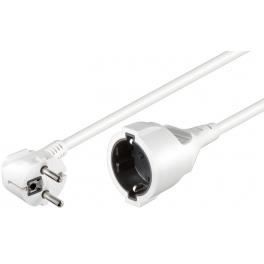 Vit nätförlängning 2m 1,5mm2 2 P + E