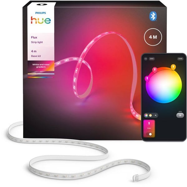 LED-remsa - Philips Hue - Flux - 4 m - Chromasync - Färgad och intensivt naturligt vitt ljus - 1200 lumen