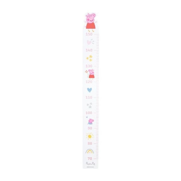 ROBA Peppa Pig Toalett i Trä - Skala från 70 cm till 150 cm för Barn - Barnkammardekoration - Svinmönster - Rosa / Vit