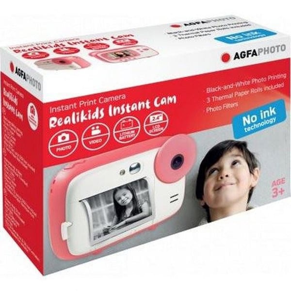Omedelbar kamera - Agfa Photo - REALIKIDS CAM - Rosa - Integrerad blixt - Ingen stabilisator